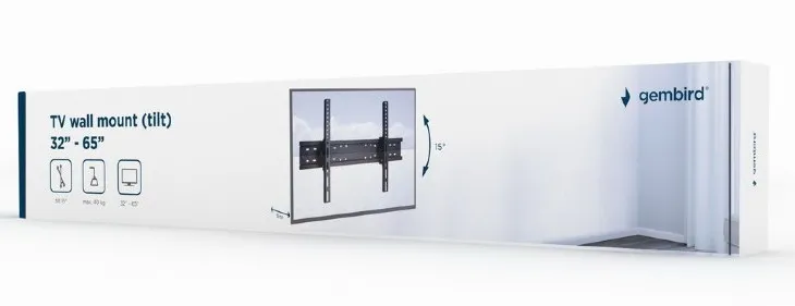 Suport înclinat pe perete Gembird WM-65T-01, Negru