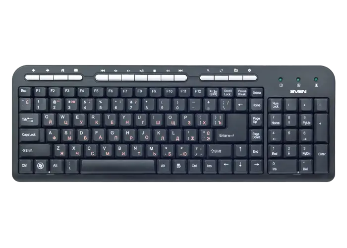 Tastatură SVEN Standard 309M, Cu fir, Negru