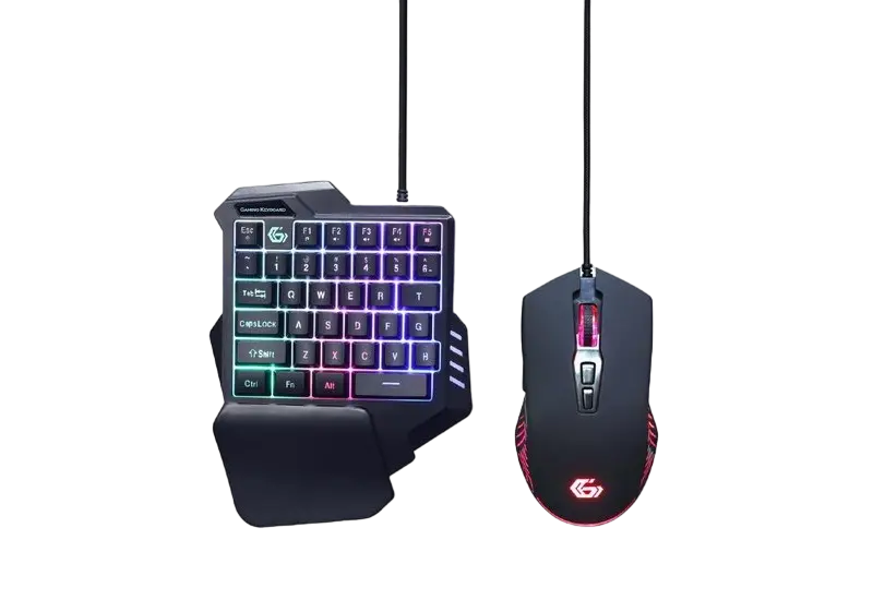 Gaming Kit IVAR TWIN, 35-key keyboard & mouse, 1000-3200 dpi, 7 buttons, Rainbow LED, USB