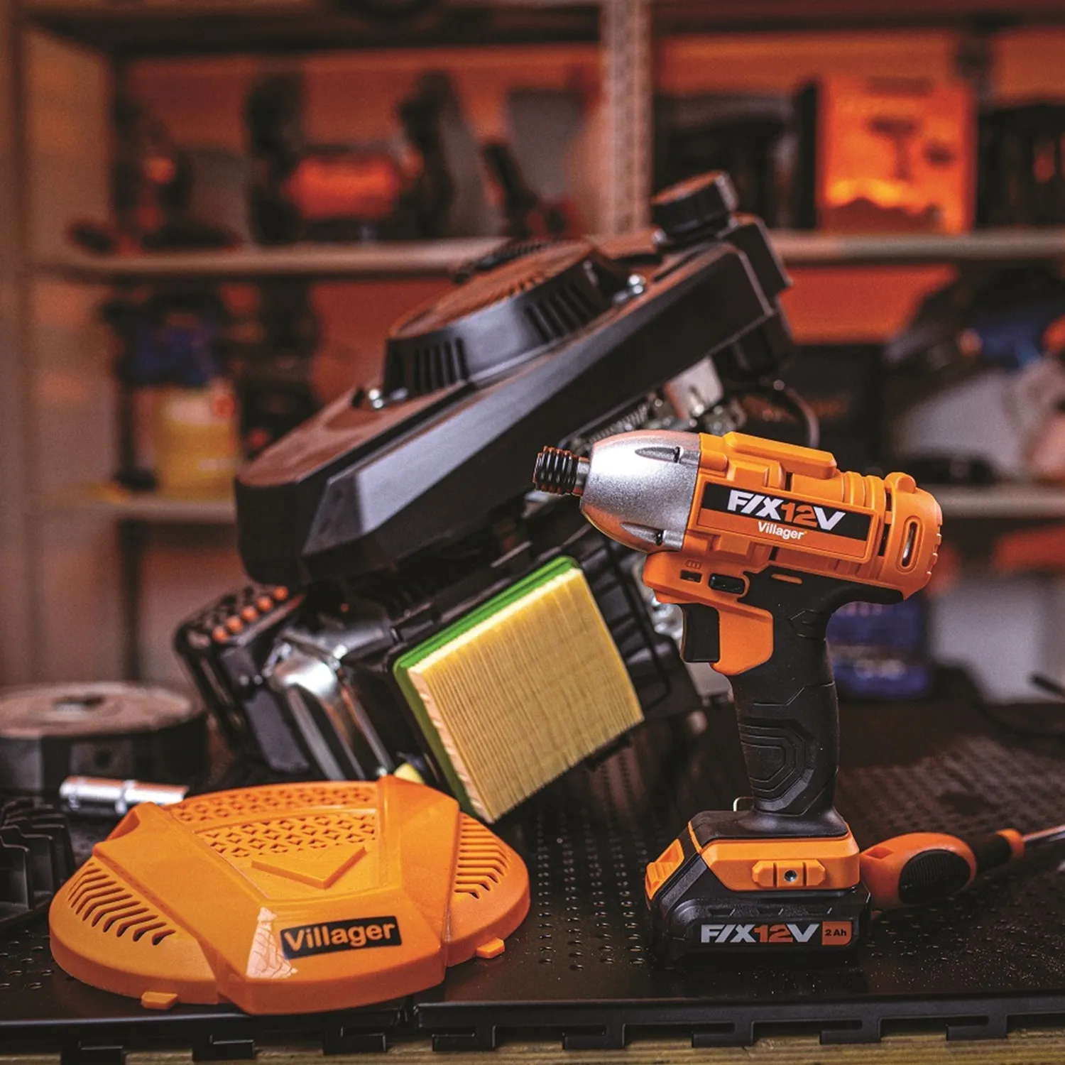 Masina de insurubat cu acumulator Villager FIX VLN 3412-2BSC 12V 2Ah