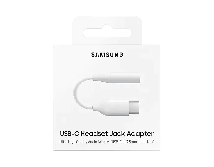 Аудио адаптер Samsung EE-UC10JUWRGRU, USB Type-C/3.5 mm (F), Белый