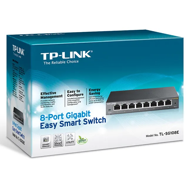 Сетевой коммутатор TP-LINK TL-SG108E, 8x 10/100/1000 Мбит/с