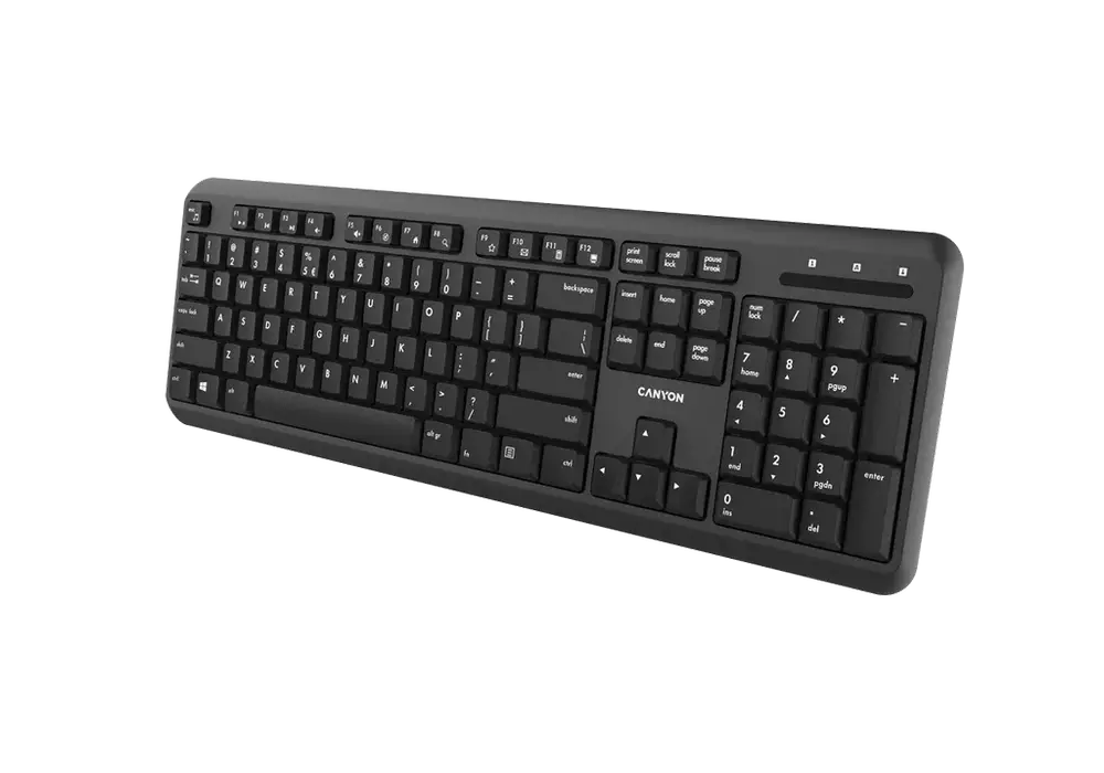 Клавиатура Canyon W20, Беспроводное, Чёрный