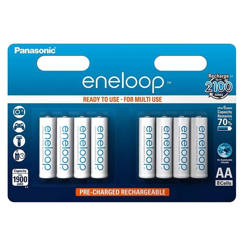  AAA  Eneloop 750mAh, Blister*8, Panasonic, BK-4MCCE/8BE