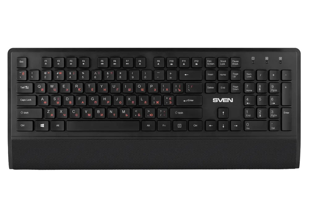 Set Tastatură + Mouse + Mouse Pad SVEN KB-C3800W, Fără fir, Negru