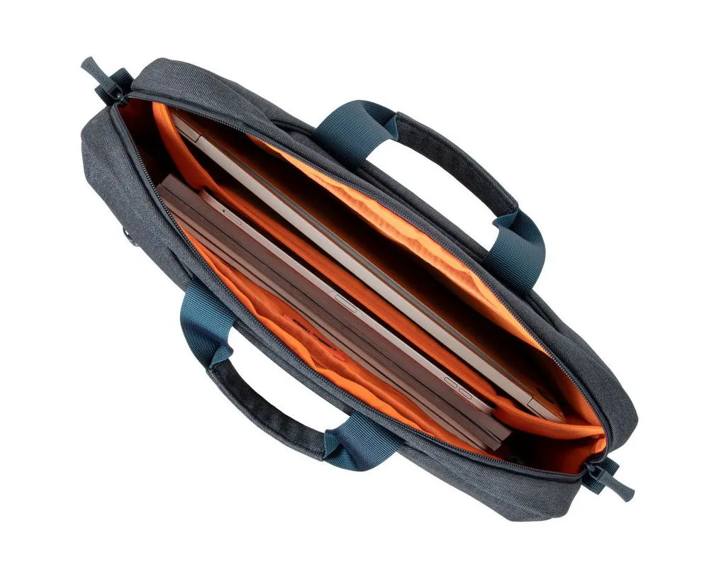 Geantă pentru Laptop RivaCase Galapagos, 15.6", Poliester, Gri închis