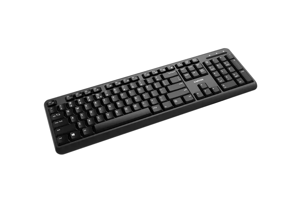 Клавиатура Canyon W20, Беспроводное, Чёрный