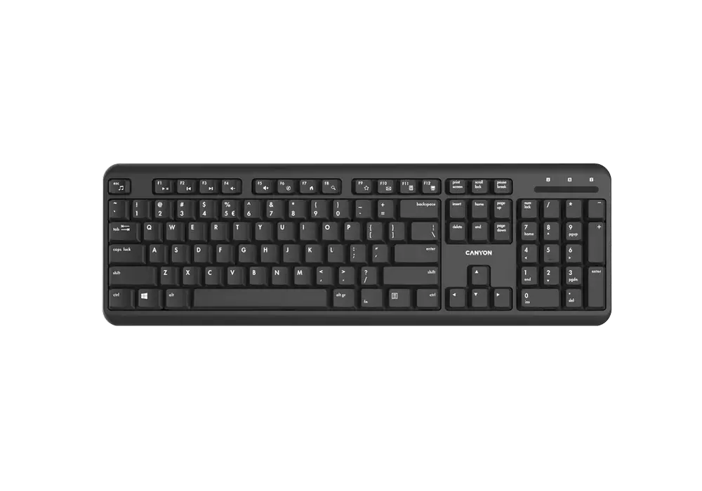 Клавиатура Canyon W20, Беспроводное, Чёрный