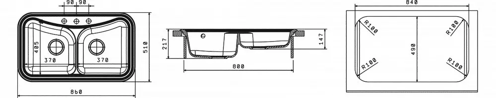 Кухонная мойка из кварца Florentina-KRIT 860 Capucino