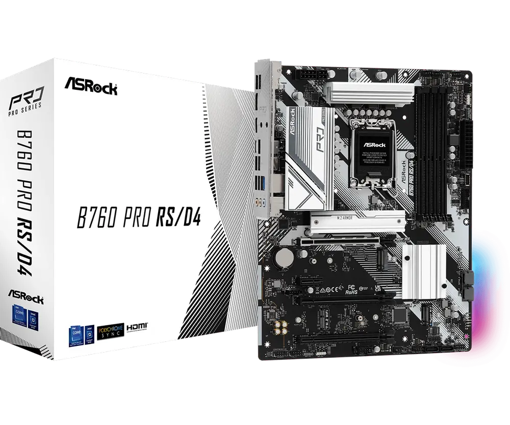 Материнская плата ASRock B760 PRO RS/D4, LGA1700, Intel B760, ATX