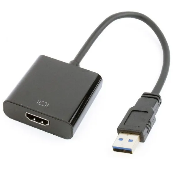 Convertor Video Gembird A-USB3-HDMI-02, USB Type-A - HDMI (F), 0,15m, Negru