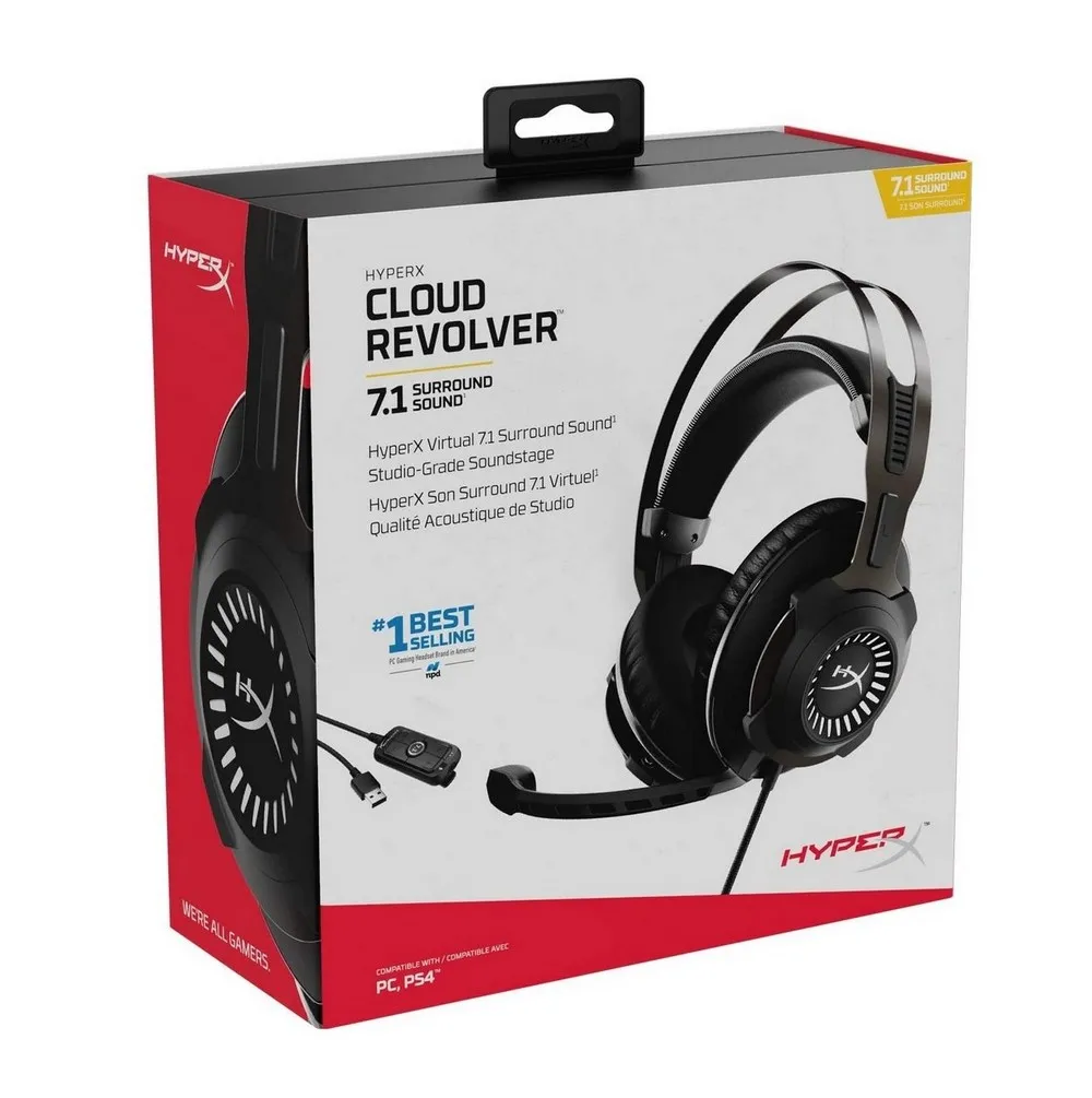 Căști gaming HyperX Cloud Revolver +7.1, Cu fir, Negru