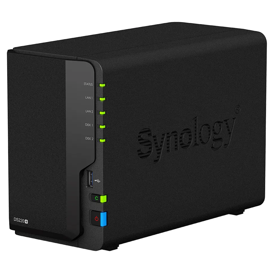 Сетевое хранилище SYNOLOGY DS220+, Чёрный