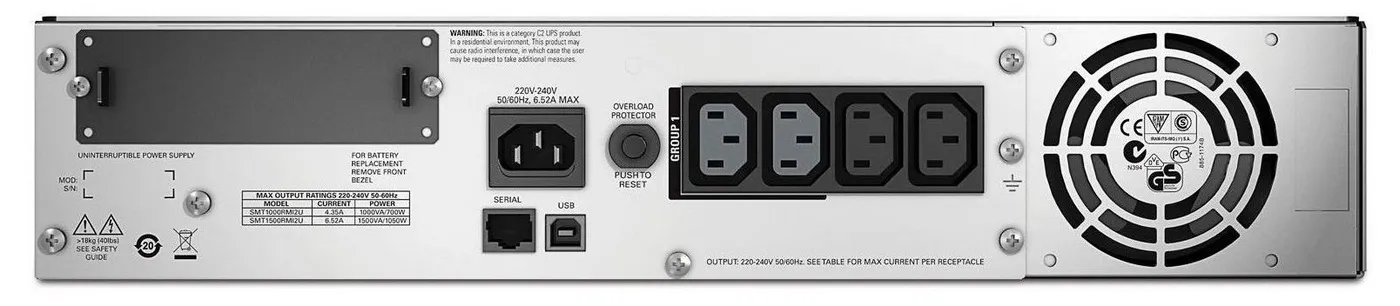 Sursă de alimentare neîntreruptibilă APC Smart-UPS SMT1500RMI2U, Linear-interactiv, 1500VA, Montare pe rafturi