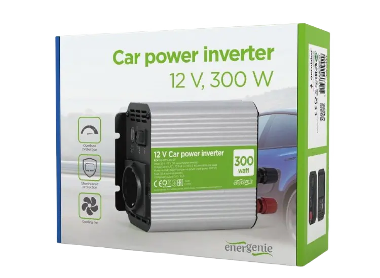 Invertor Auto Energenie EG-PWC300-01, 300W, Gri