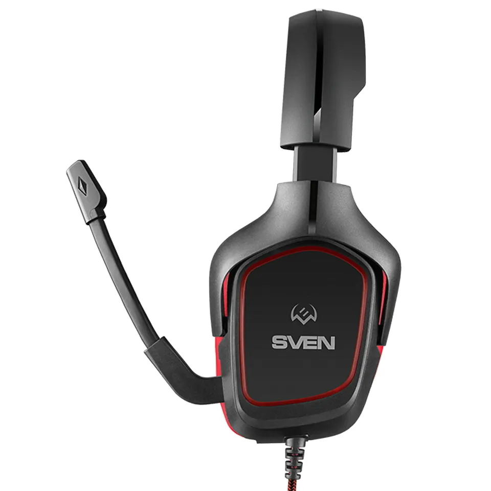 Căști gaming SVEN AP-G333MV, Cu fir, Negru/Roșu