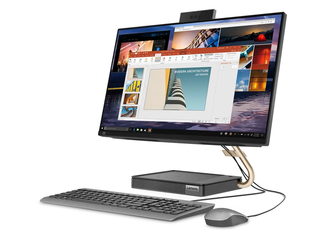 Computer All-in-One Lenovo IdeaCentre 5 24IOB6, 23,8", Intel Core i7-11700T, 16GB/256GB, Fără SO, Gri