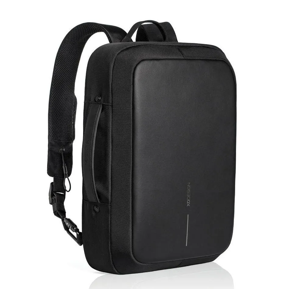 Rucsac pentru Laptop Bobby Bizz, 15.6", Piele artificială, Negru