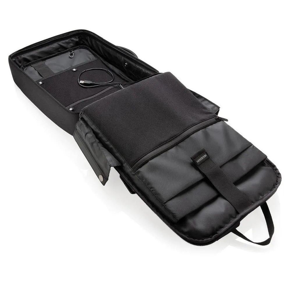 Rucsac pentru Laptop Bobby Bizz, 15.6", Piele artificială, Negru