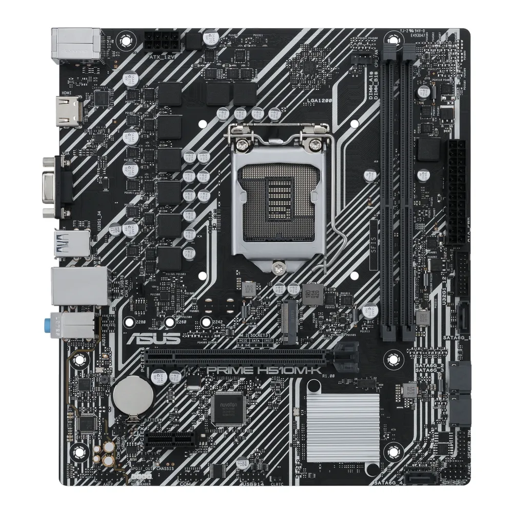 Материнская плата ASUS PRIME H510M-K, LGA1200, Intel H510, Micro-ATX
