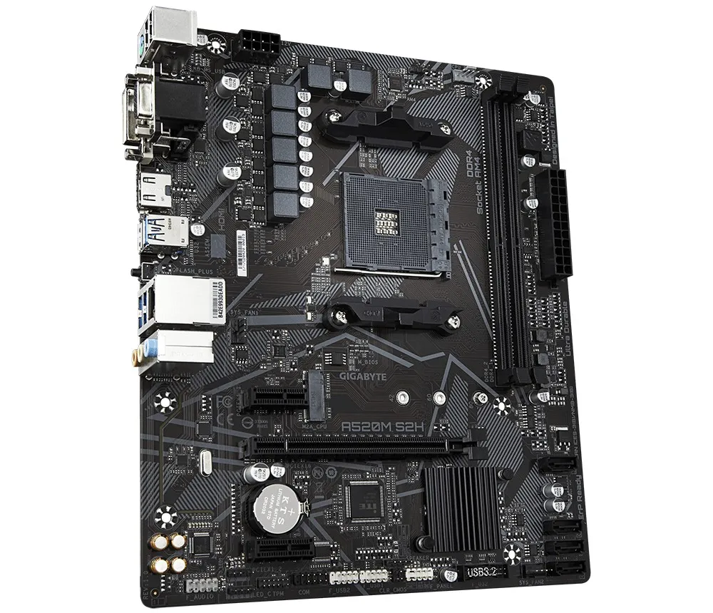 Placă de bază Gigabyte A520M S2H 1.0, AM4, AMD A520, Micro-ATX