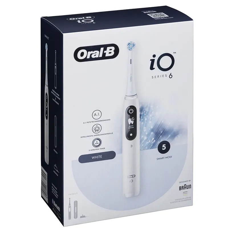 Электрическая зубная щетка Oral-B iO Series 6, Белый