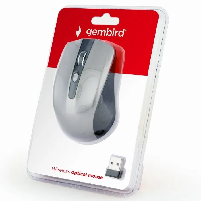 Mouse Wireless Gembird MUSW-4B-04-BG, Negru/Gri