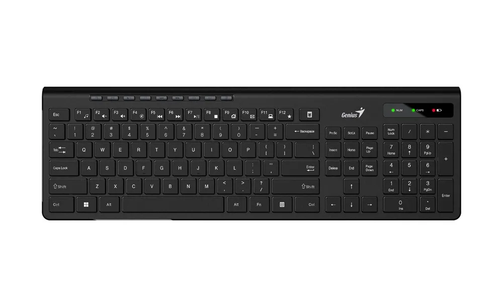 Клавиатура Genius SlimStar 7230, Беспроводное, Чёрный