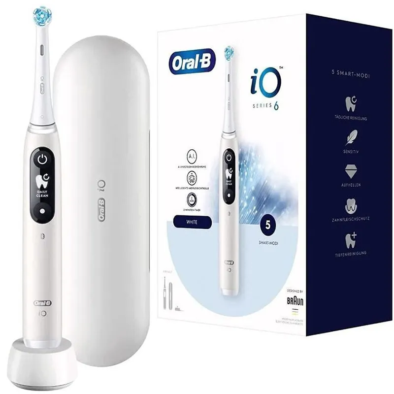 Электрическая зубная щетка Oral-B iO Series 6, Белый