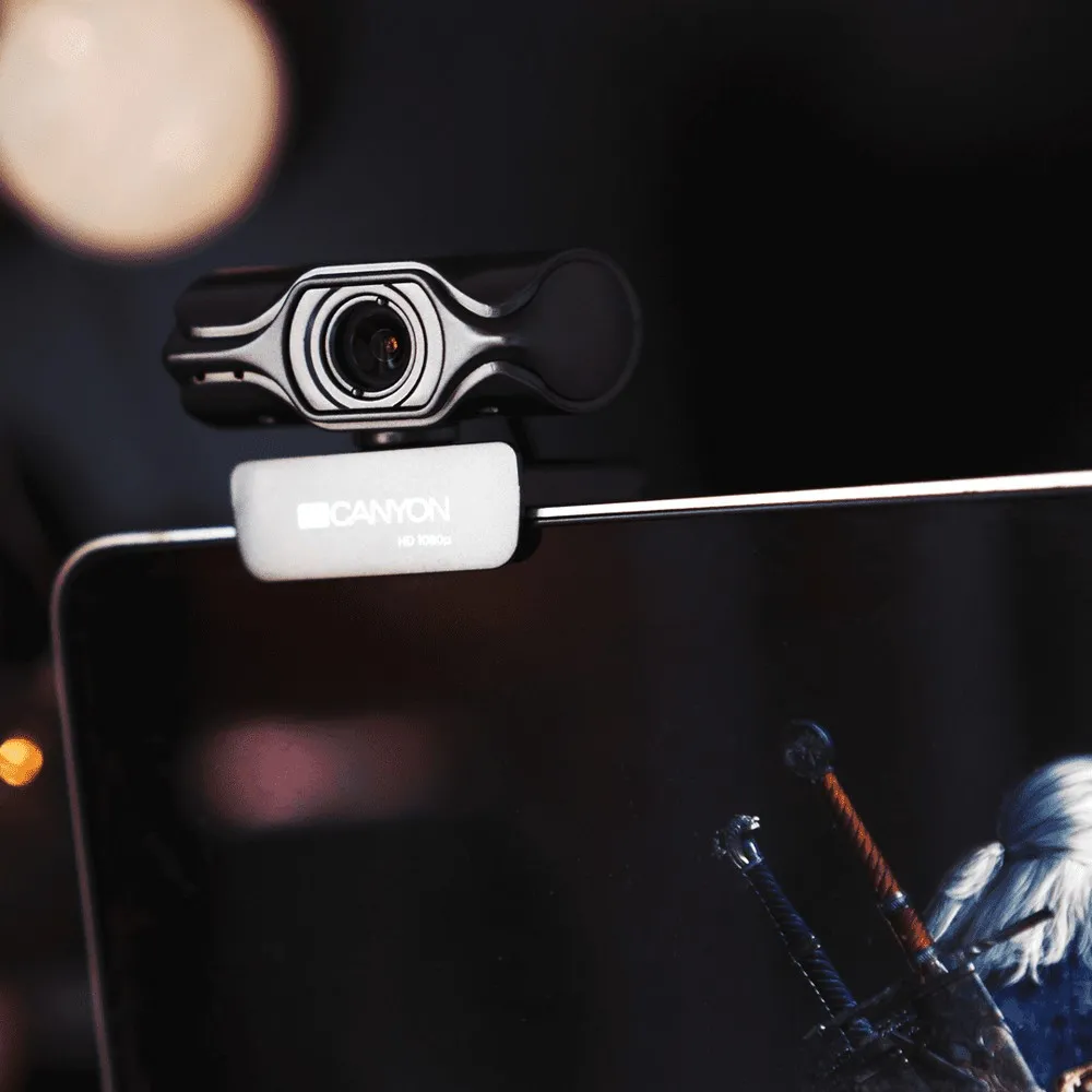 Веб-камера Canyon C6, Quad HD, Чёрный