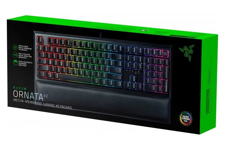 Клавиатура RAZER Ornata V2, Проводное, Чёрный