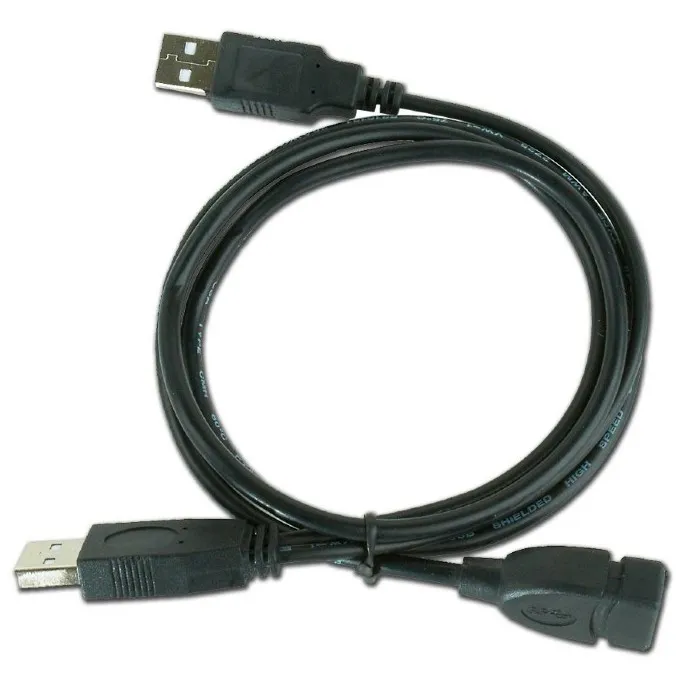 Cablu de comunicație Cablexpert CCP-USB22-AMAF-3, 2AM/AF/USB Type-A (F), 0,9m, Negru