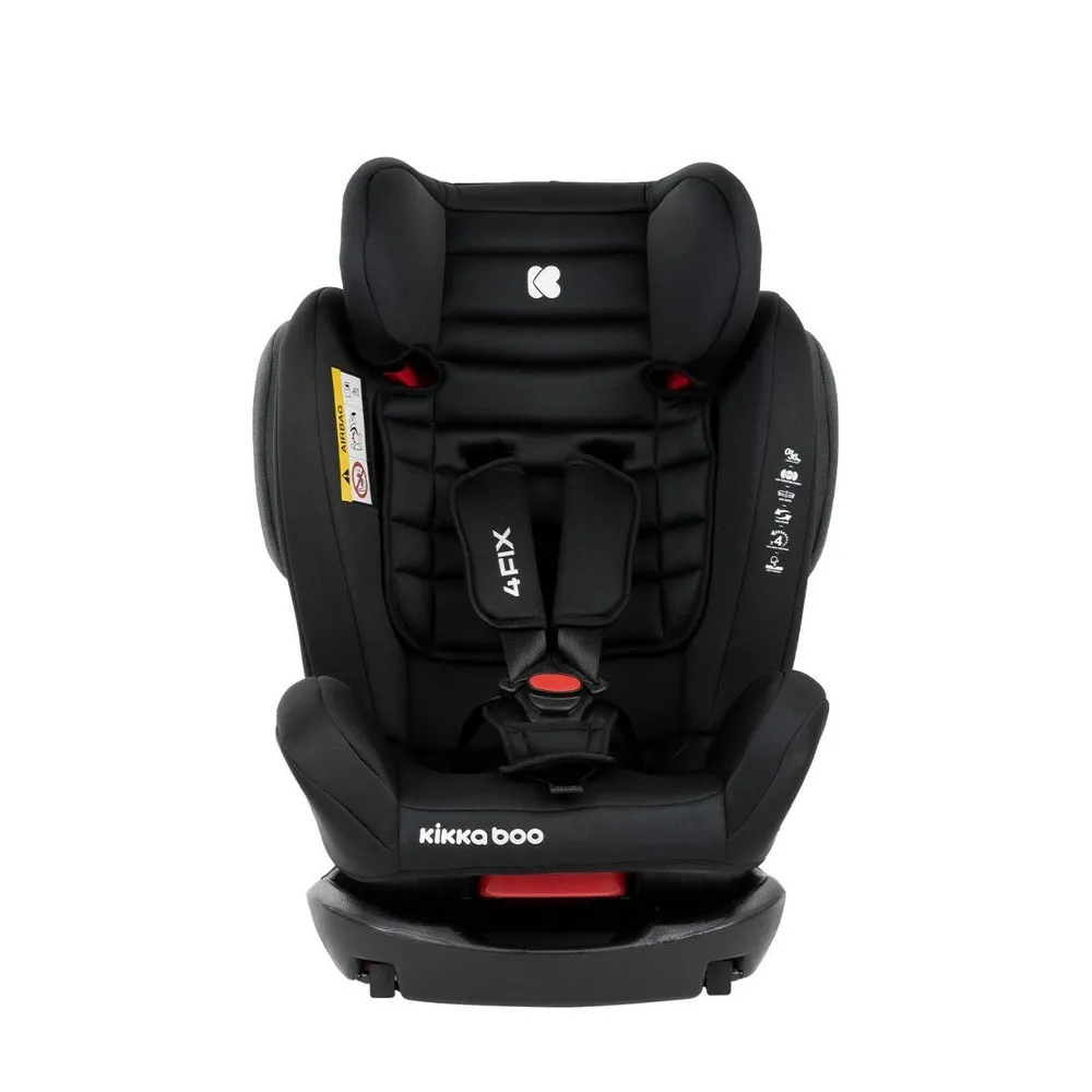 Scaun auto Kikka Boo 4 Fix DOUBLE ISOFIX, Grupa 0+/1/2/3 (0-36 kg), Negru