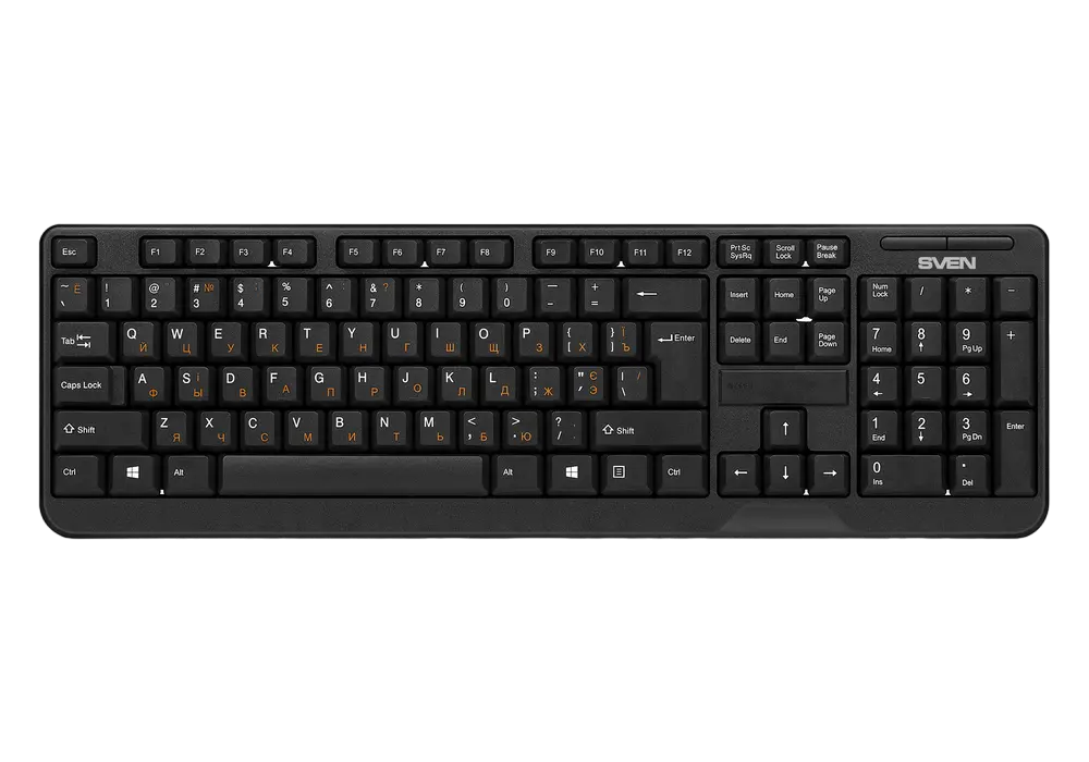 Set Tastatură + Mouse SVEN Comfort 3300, Fără fir, Negru