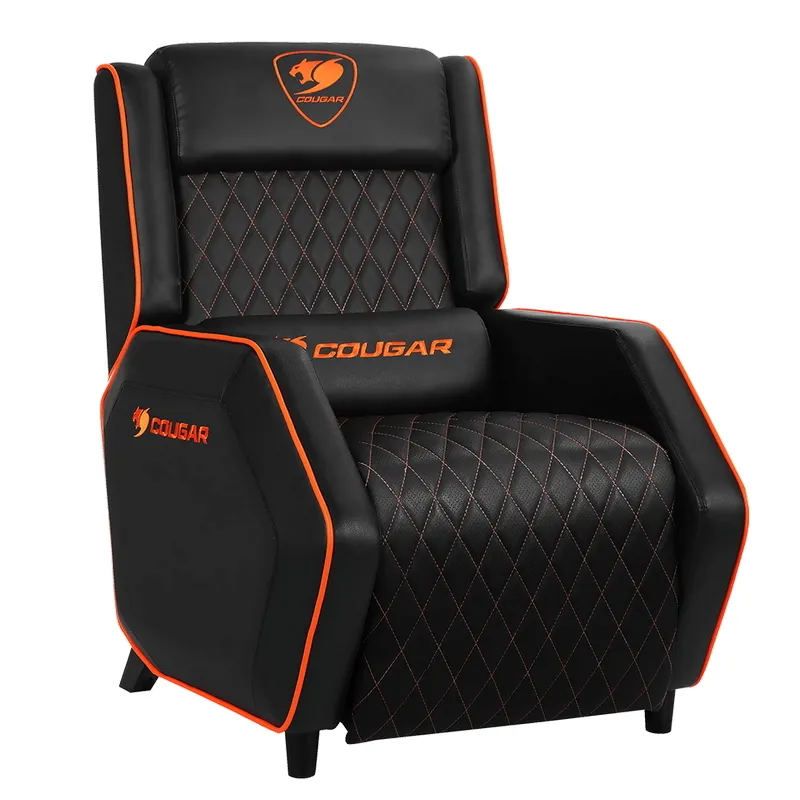 Scaun Gaming Cougar Ranger, PVC Piele, Negru/Portocaliu