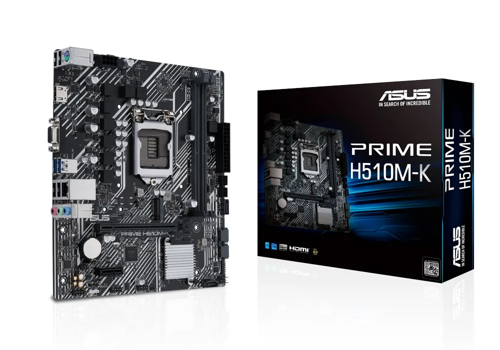Материнская плата ASUS PRIME H510M-K, LGA1200, Intel H510, Micro-ATX