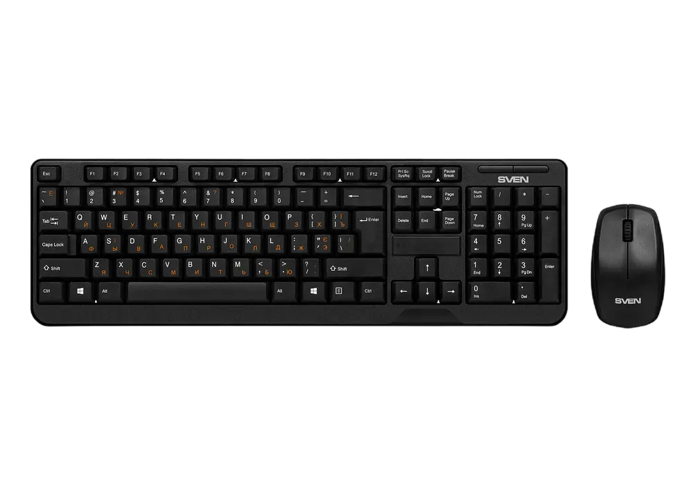 Set Tastatură + Mouse SVEN Comfort 3300, Fără fir, Negru