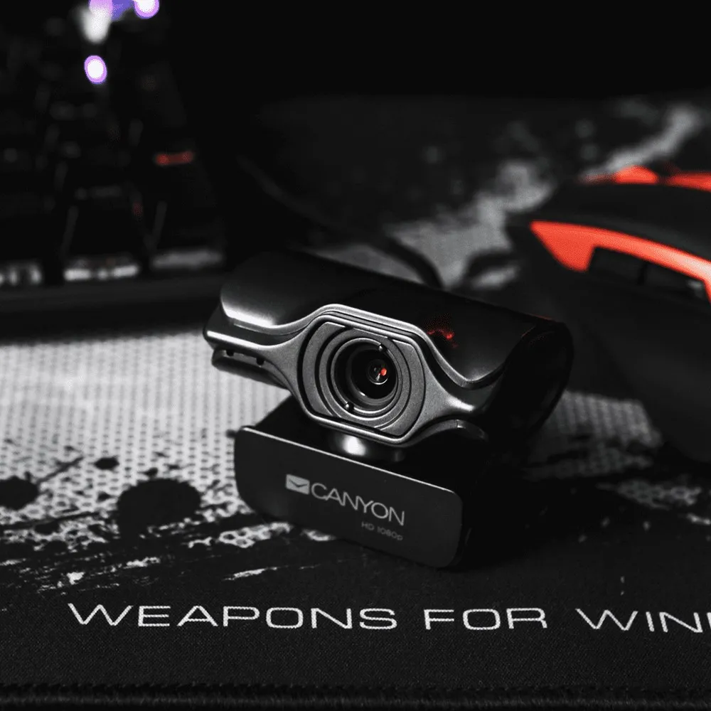 Веб-камера Canyon C6, Quad HD, Чёрный