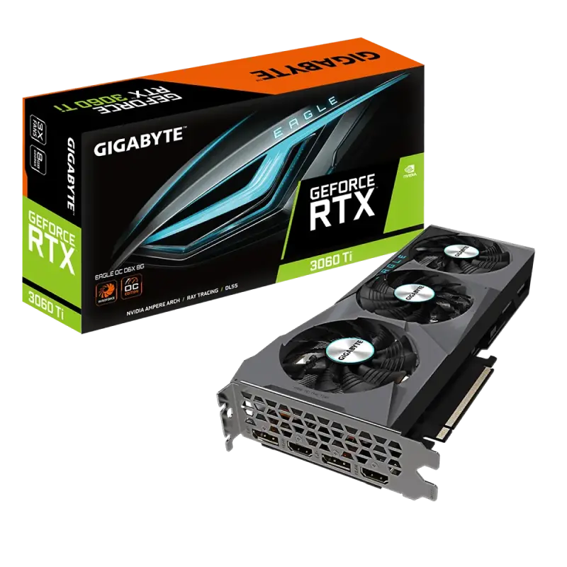Видеокарта Gigabyte GV-N306TXEAGLE OC-8GD,  8GB GDDR6 256бит (GV-N306TXEAGLE OC-8GD)