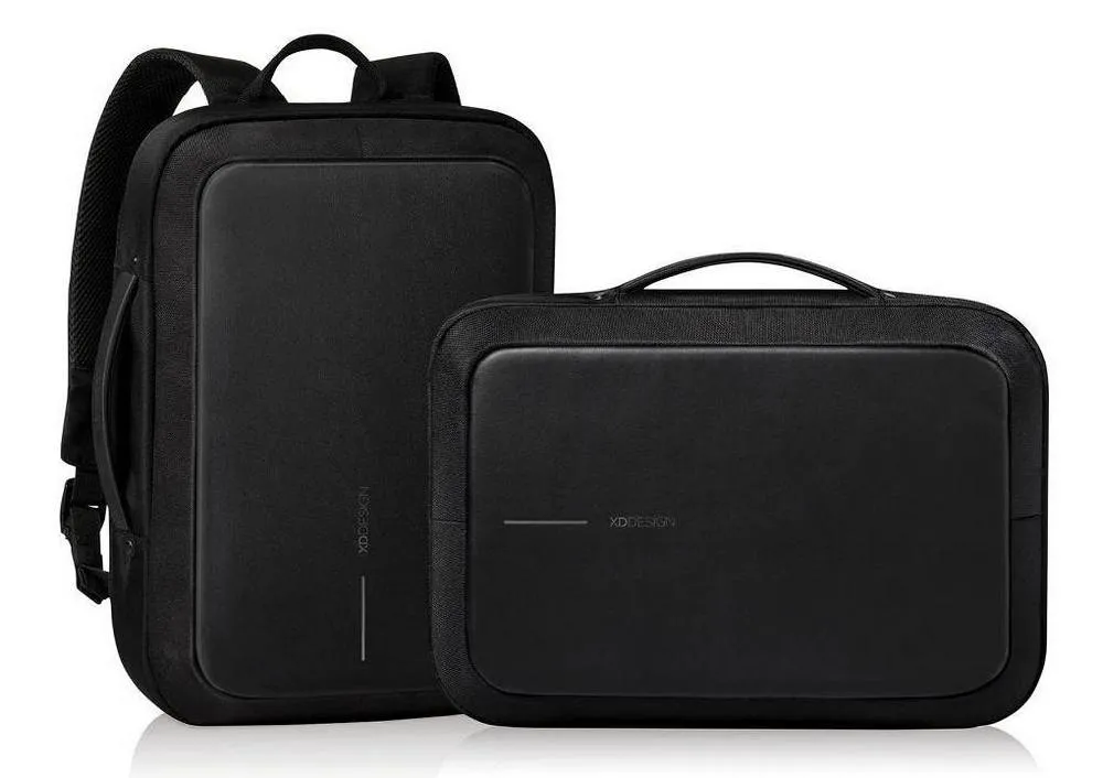 Rucsac pentru Laptop Bobby Bizz, 15.6", Piele artificială, Negru