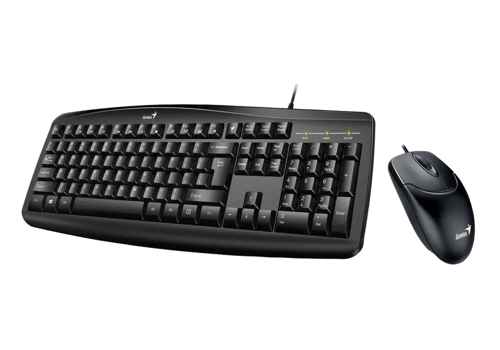 Клавиатура и мышь Genius Smart KM-200, Проводное, Чёрный