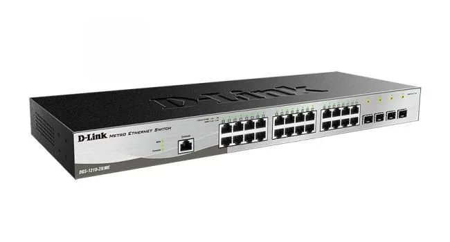Сетевой коммутатор D-Link DGS-1210-28/ME, 24x 10/100/1000 Мбит/с, 4x SFP