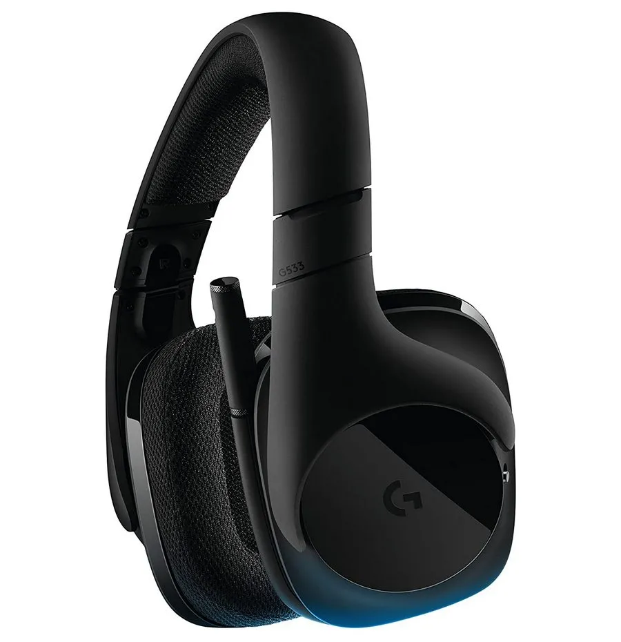 Căști gaming Logitech G533, Wireless/Cu fir, Negru