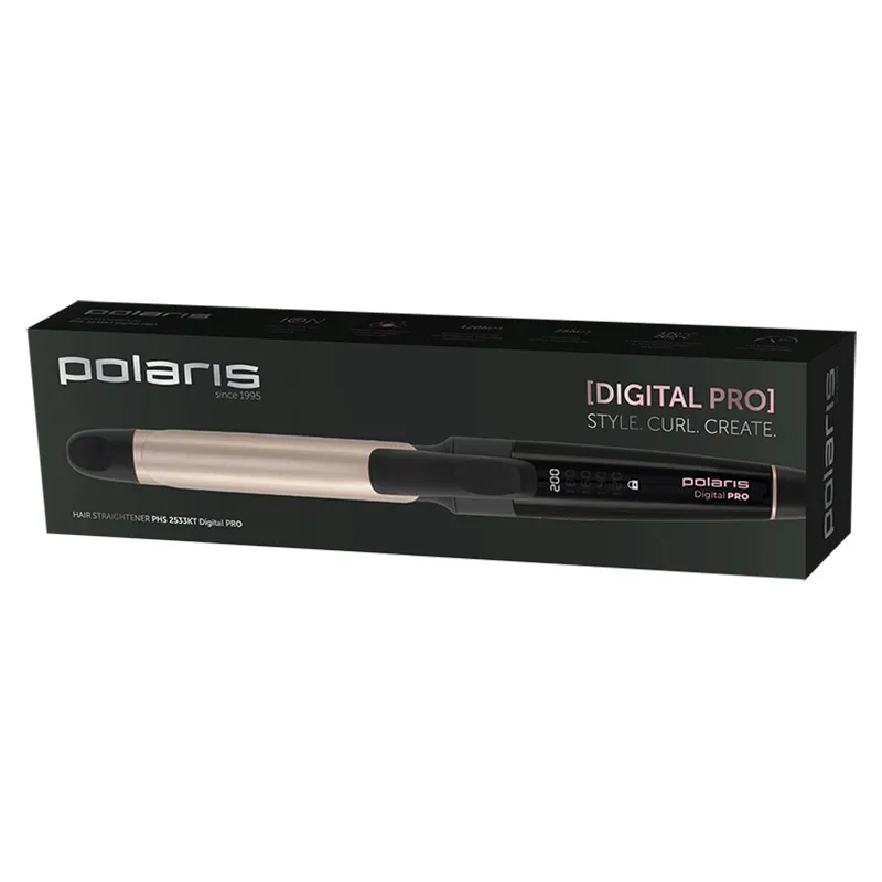 Styler Polaris Digital PRO PHS 2533KT, Negru | Roz