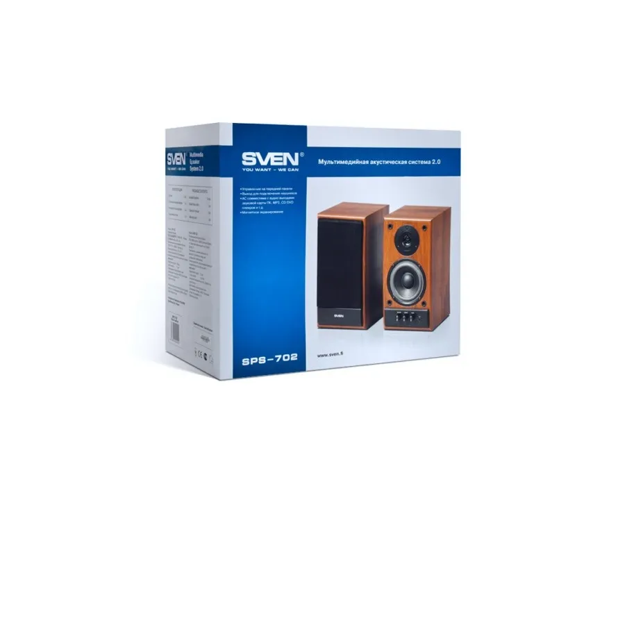 Boxe pentru calculator 2.0 SVEN SPS-702, Nuc
