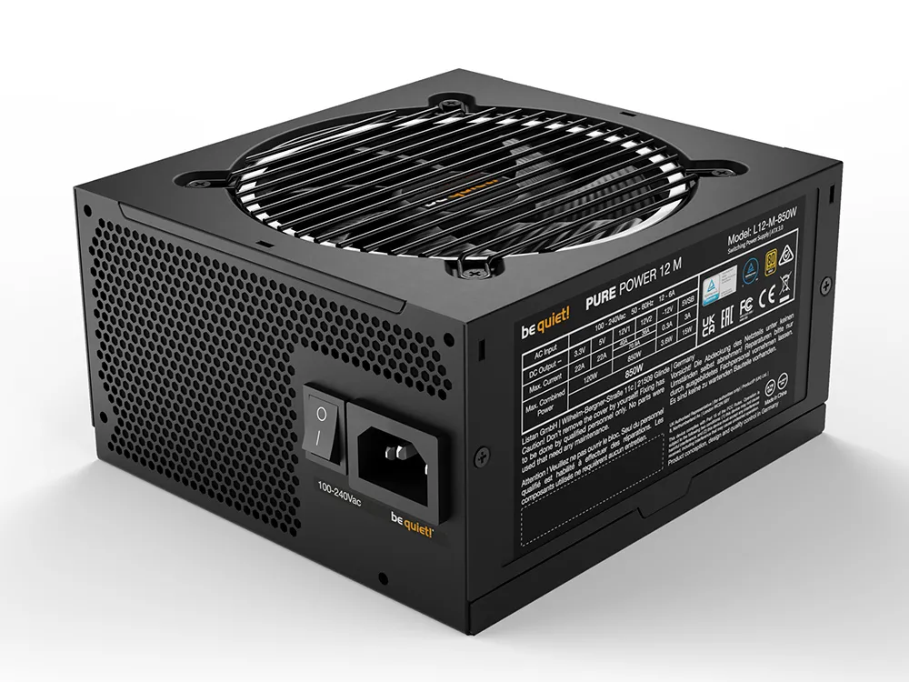 Блок питания для компьютеров be quiet! PURE POWER 12 M, 850Вт, ATX, Полностью модульный