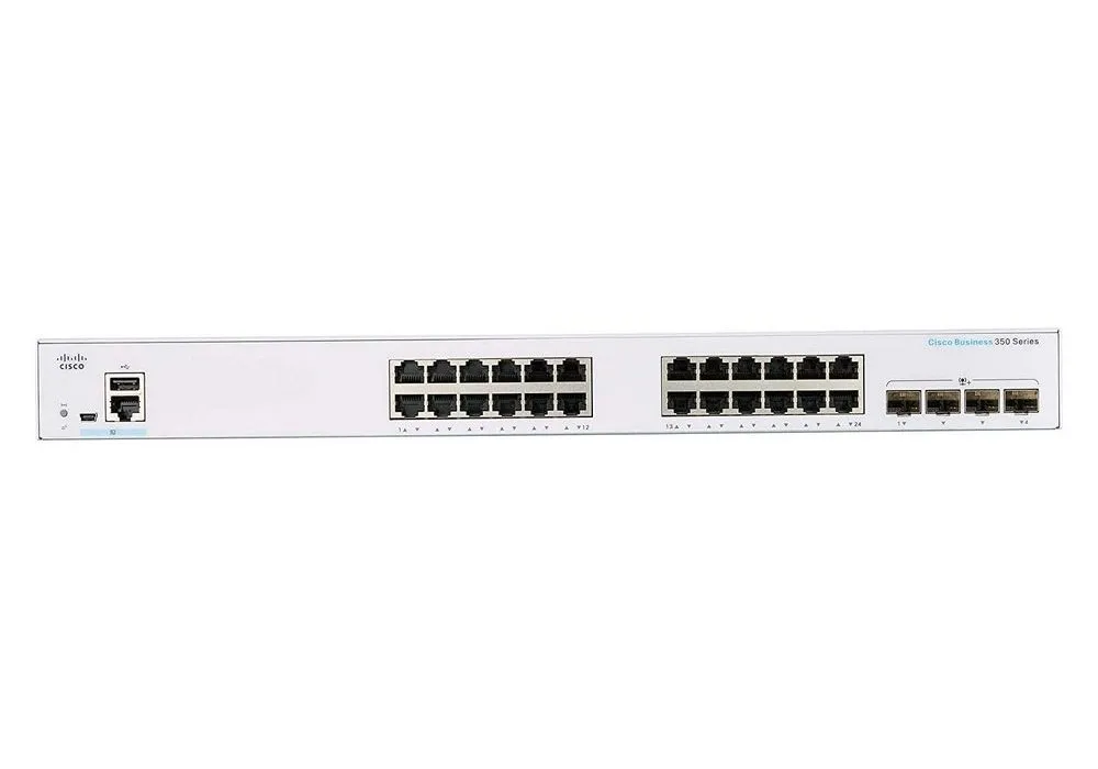 Сетевой коммутатор Cisco CBS350-24T-4X, 24x 10/100/1000 Мбит/с, 4x SFP+