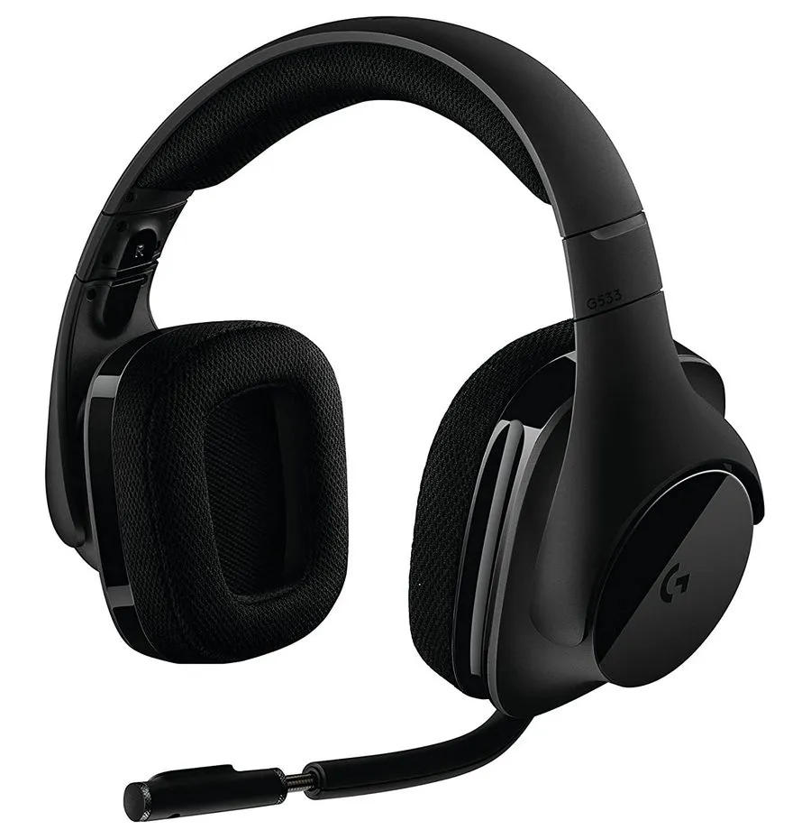 Căști gaming Logitech G533, Wireless/Cu fir, Negru