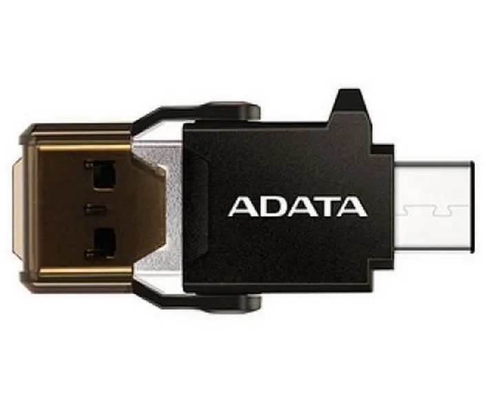 Cititor de carduri ADATA ACMR3PL-OTG-RBK, USB Type-C, USB Type-A, Negru