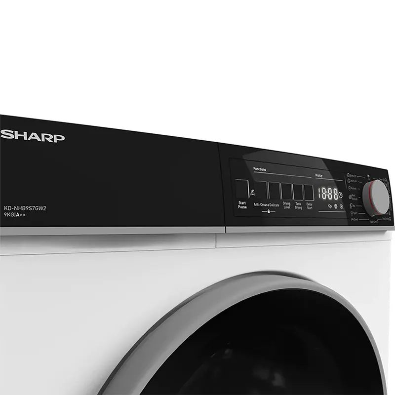 Uscător de rufe Sharp KDNHB9S7GW2EE, 9kg, Alb
